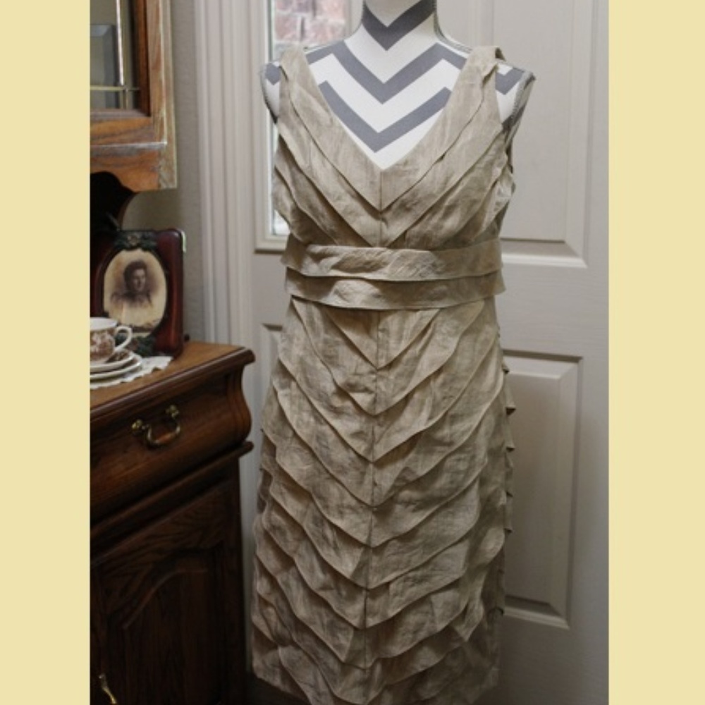 London times ruffled dress